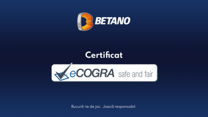 BETANO primește acreditarea internațională eCOGRA Safe and Fair