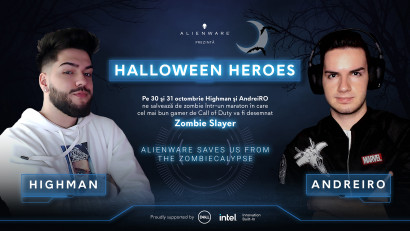 Alienware prezintă Halloween Heroes: Doi vloggeri &icirc;nfruntă hoardele de zombie &icirc;ntr-un maraton de gaming de două zile