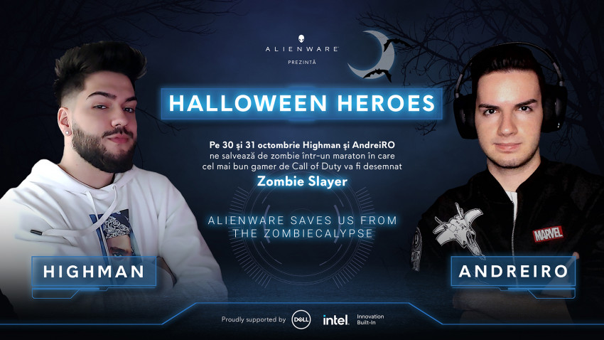 Alienware prezintă Halloween Heroes: Doi vloggeri înfruntă hoardele de zombie într-un maraton de gaming de două zile
