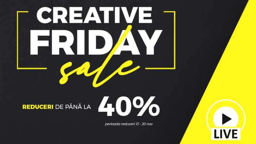 Cursuri Creative lansează Creative Friday:  10 cursuri cu reduceri de până la 40%