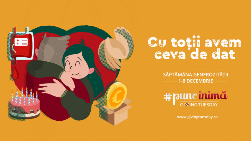 GivingTuesday România anunță Săptămâna Generozității în perioada 1-8 decembrie