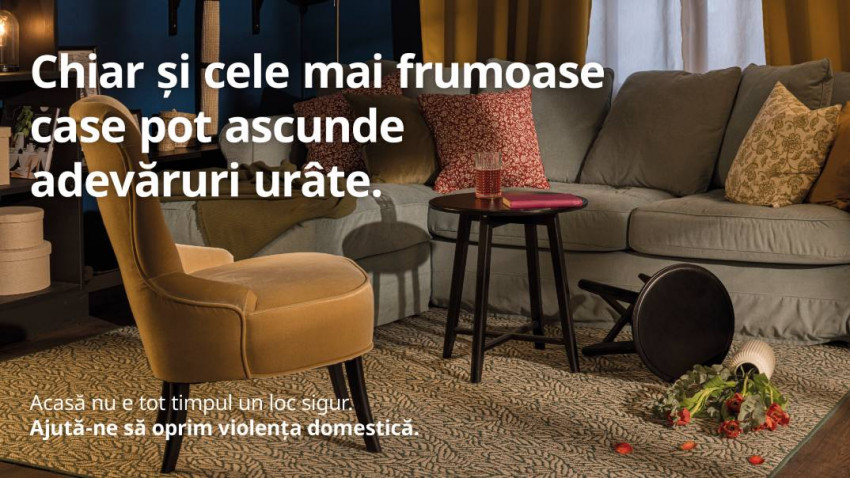 IKEA acționează cu fermitate împotriva escaladării violenței domestice, prin lansarea campaniei „O casă sigură este o casă mai bună”