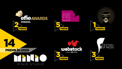 Minio Studio &icirc;ncheie anul cu 14 premii,&nbsp;fiind cea mai premiată agenție locală independentă