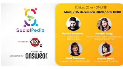 SocialPedia 21:&nbsp;Despre campanii cu influenceri și smart leadership cu Maurice Munteanu, Gabriela Lungu, Teo&rsquo;s Kitchen și Madi Rădulescu