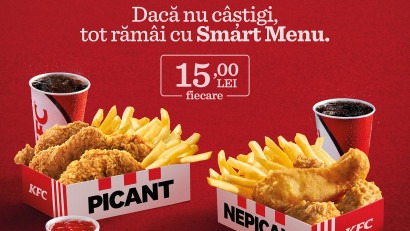 Un Smart Kit pe zi sau un produs KFC pe minut. Noua campanie Smart Menu vine cu peste 80.000 de premii #pebune pentru fani