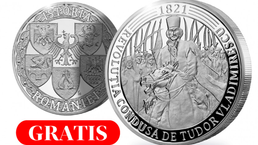 Casa de Monede lansează o medalie comemorativă cu ocazia a 200 de ani de la Revoluția din 1821, condusă de Tudor Vladimirescu