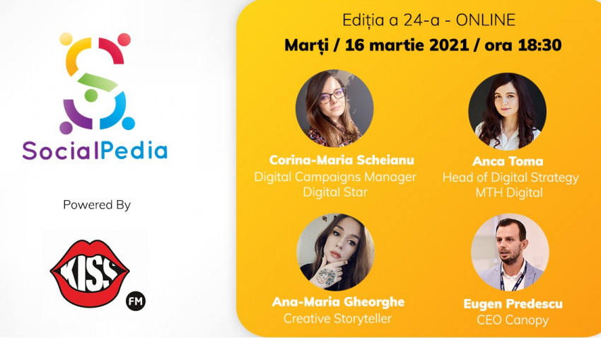 SocialPedia 24: Despre Performance Marketing și SEM cu Corina-Maria Scheianu, Eugen Predescu, Ana-Maria Gheorghe și Anca Toma