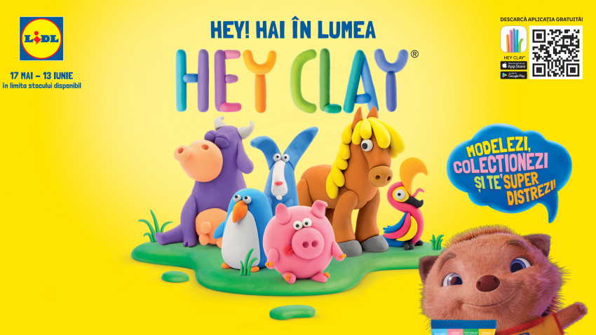 Lidl România deschide porțile creativității celor mici și aduce universul Hey Clay în toate magazinele din țară