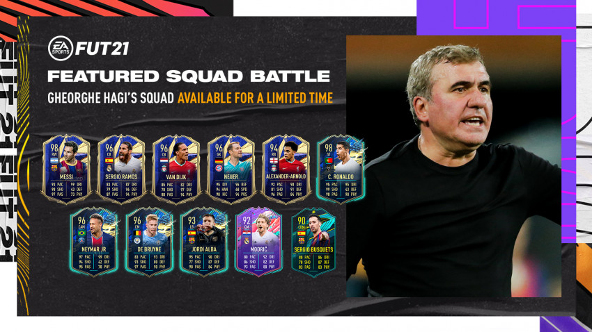 EA SPORTS și Gheorghe Hagi introduc primul Featured Squad creat de un român în FIFA 21 Ultimate Team