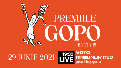 Gala Premiilor Gopo 2021:&nbsp; 29 iunie, de la 19:30 LIVE pe&nbsp;&nbsp;VOYO, TIFF Unlimited și premiilegopo.ro.&nbsp;Actorul Adrian Nicolae prezintă evenimentul