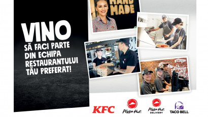 Campanie de recrutare inedită &icirc;n București.&nbsp;KFC, Pizza Hut și Taco Bell organizează un t&acirc;rg de joburi față &icirc;n față