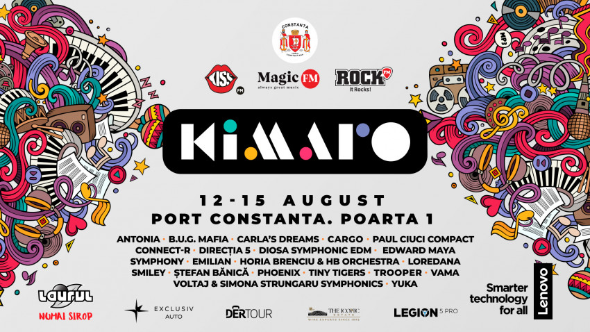 Kiss FM, Magic FM și Rock FM prezintă KIMARO, cel mai mare festival al muzicii românești 