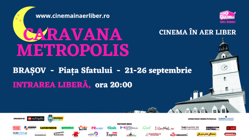 De azi până pe 26 septembrie, un nou sezon din Caravana Metropolis - cinema la Brașov