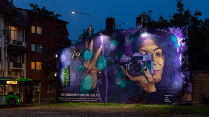 Nimeni Celebru, al treilea mural din campania glo&trade; Eco Graffiti