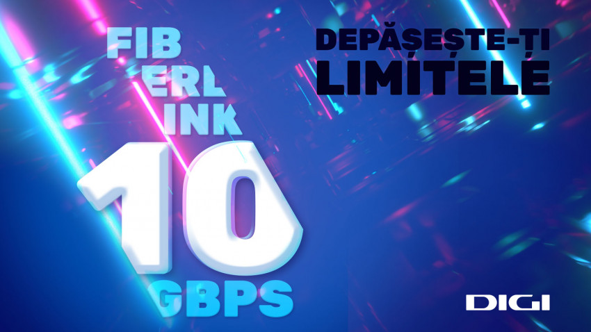 DIGI lansează internetul de 10 Gbps - Fiberlink 10 G, cel mai rapid internet din România