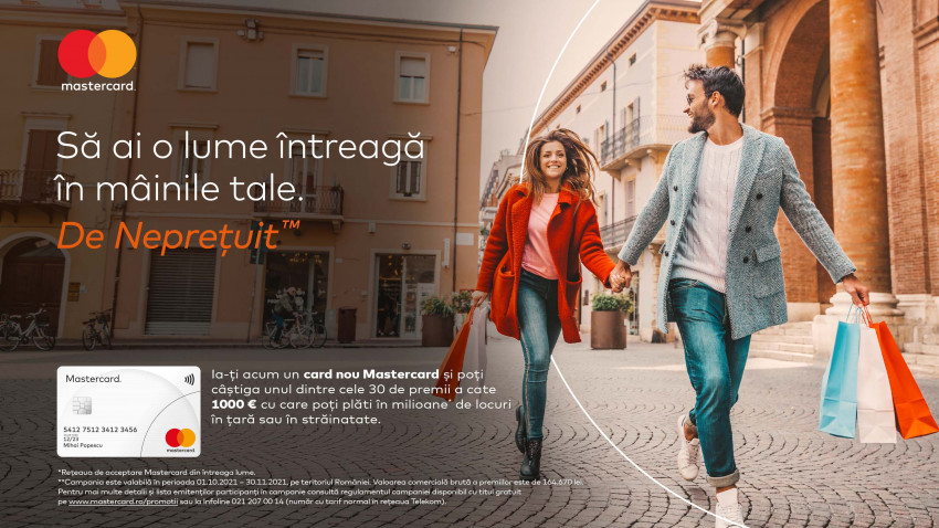 Mastercard lansează campania „Să ai o lume întreagă în mâinile tale. De Neprețuit” – dedicată tuturor celor ce își vor lua un nou card Mastercard în această toamnă