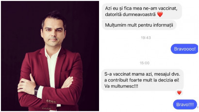Vasi Rădulescu: Am fost surprins să primesc mesaje de la oameni chiar ferm convinși că vaccinurile sunt rele, dar care după ce au primit răspunsuri și-au schimbat optica și au mers la vaccinare