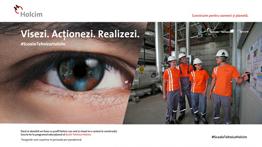 Începe Școala Tehnică Holcim. Compania va pregăti și angaja 20 de tineri în industria de construcții. Provocările acestui sector în atragerea tinerilor