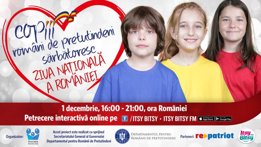 Copiii români de pretutindeni sărbătoresc Ziua Națională a României