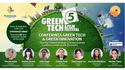 Green Tech &amp; Film Festival, primul festival despre tehnologii verzi și subiecte de mediu, a ajuns la a V-a ediție