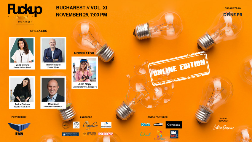 Fuckup Nights Bucharest // Vol. XI - Online Edition