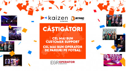 Kaizen Gaming (Stoiximan | Betano) s-a clasat pe prima poziție &icirc;n două categorii ale EGR Operator Awards 2021
