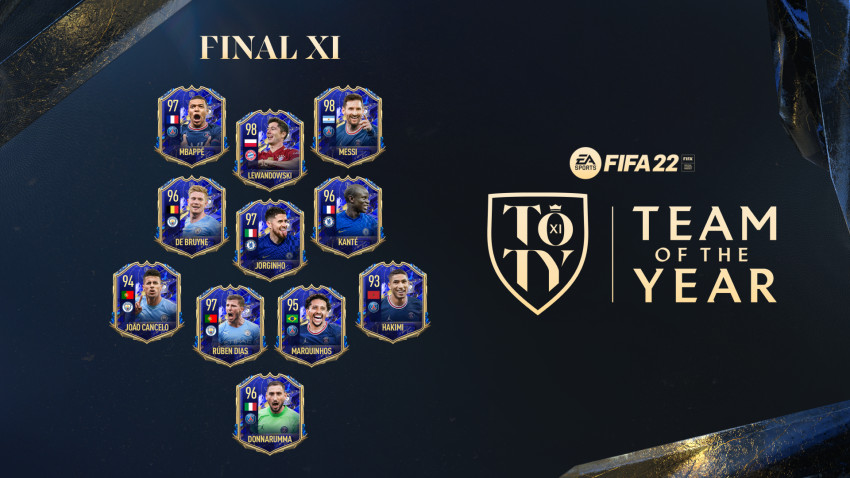 EA SPORTS dezvăluie FIFA 22 Team of the Year, alcătuită conform voturilor fanilor din toată lumea