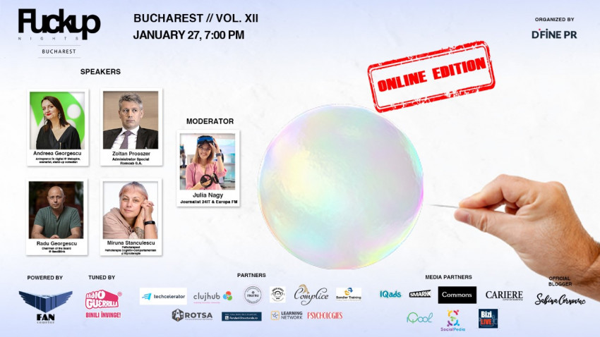 Fuckup Nights Bucharest ajunge la ediția a XII-a