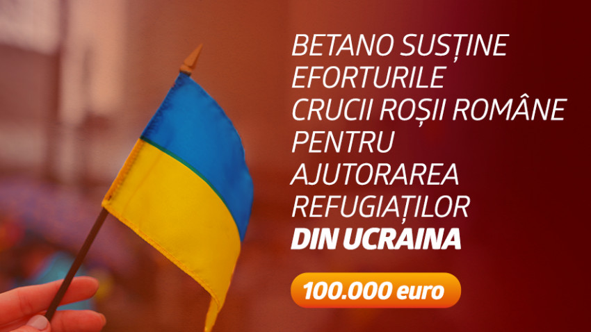 BETANO donează 100.000 de euro către Crucea Roșie Română pentru ajutorarea refugiaților din Ucraina