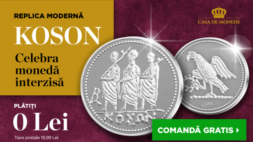 Casa de Monede lansează o replică a KOSON-ului, celebra monedă dacică acum interzisă