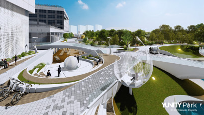 Genesis Property &icirc;ncepe transformarea Novo Park &icirc;n YUNITY Park, un campus pentru stilul de lucru și de viață al viitorului. Investiția este de 50 de milioane de euro