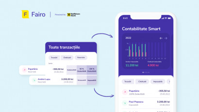 Fairo lansează Contabilitate Smart, soluție care &icirc;i ajută pe freelanceri să urmărească și sorteze tranzacțiile firmei direct de pe telefon