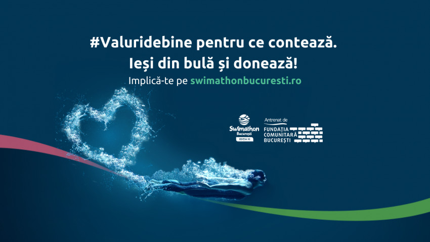 798 de oameni de business, antreprenori, profesioniști din toate domeniile și copii înoată și strâng bani la Swimathon București pentru 25 de proiecte cu impact social