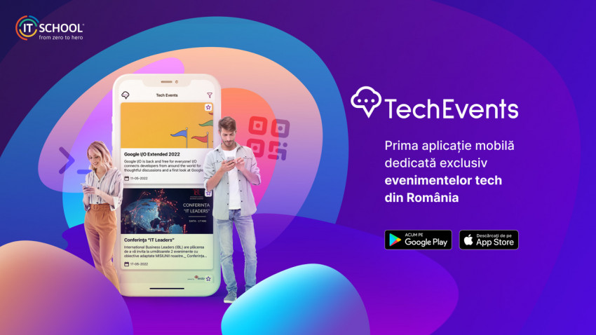 IT School lansează TechEvents: prima aplicație gratuită dedicată exclusiv evenimentelor IT din România