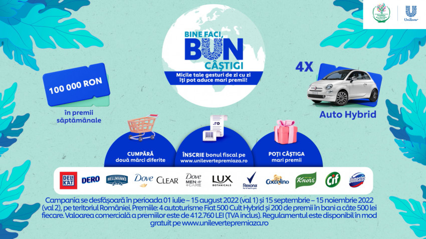 Bine faci, Bun câștigi alături de mărci cu tradiție de la Unilever