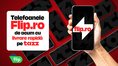 Tazz anunță lansarea telefoanelor Flip.ro &icirc;n platformă, cu livrare rapidă de 30-90 de minute