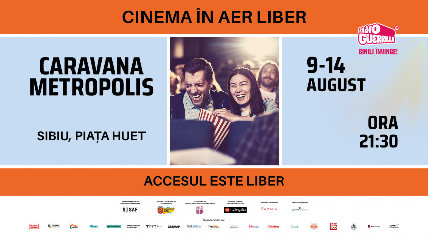 Filme recente la Caravana Metropolis - cinema în aer liber  de la Sibiu, până pe 14 august