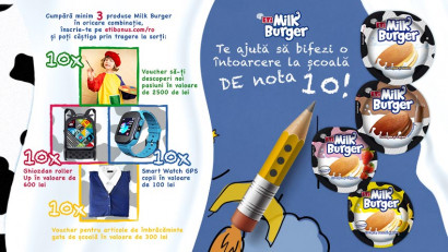 C&acirc;știgă cu ETi Milk Burger premii speciale pentru noul an școlar