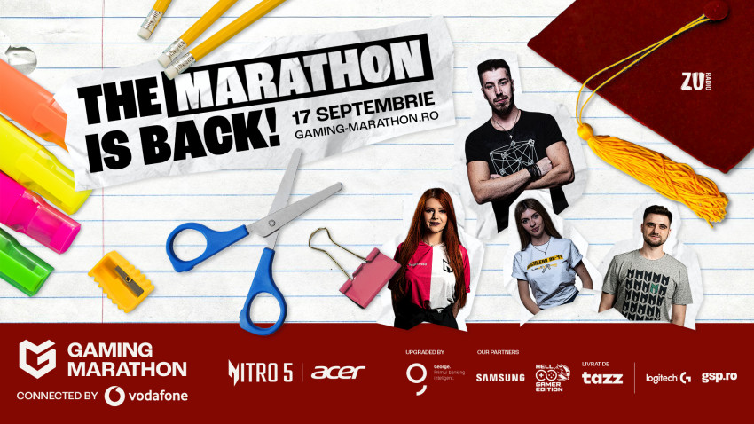În cadrul Gaming Marathon, zeci de mii de elevi și studenți participă la cel mai mare quiz de gaming și cultură generală din România
