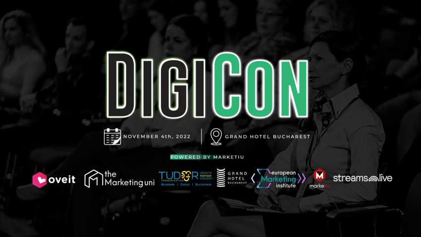 Marketiu anunță ediția de anul acesta a DigiCon - conferința de inovație și trenduri în marketing dedicată exclusiv top managementului și antreprenorilor din România
