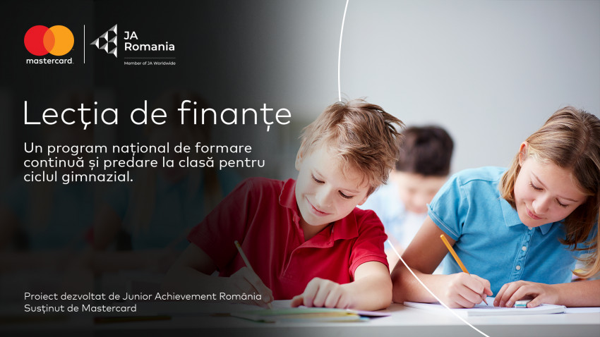 Mastercard și Junior Achievement lansează „Lecția de finanțe”, un program național de educație financiară, pentru profesorii din învățământul gimnazial