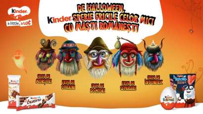 #HalloweenFaraFrici cu Kinder. Cinci măști tradiționale rom&acirc;nești &icirc;i &icirc;nvață pe copii să &icirc;și sperie fricile