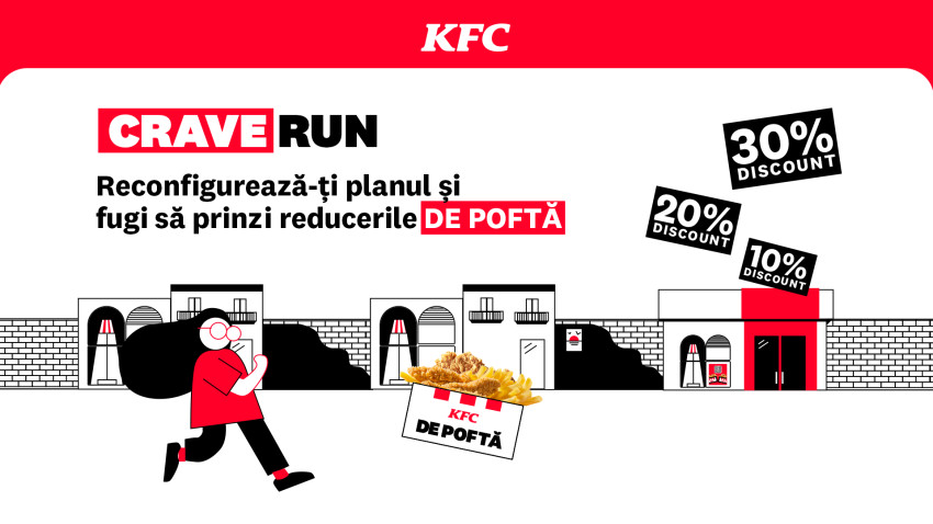 KFC te provoacă să intri în Crave Run