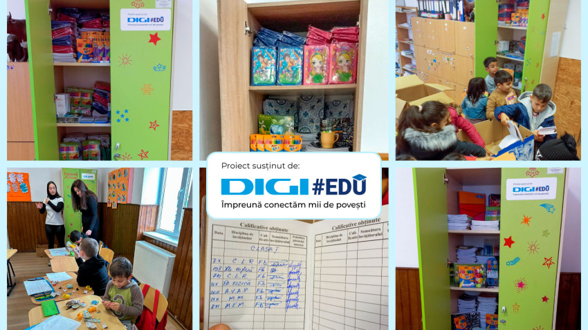 Grupul DIGI a inaugurat, în parteneriat cu Asociația Îngeri pentru Suflete, trei „Dulapuri Fermecate”, pentru 400 de elevi din mediul rural