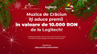 Universal Music Rom&acirc;nia, alături de Logitech și ProFM Rom&acirc;nia, lansează campania de Crăciun cu premii de peste 10.000 Ron