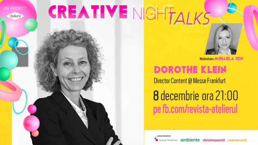 Creative Night Talks – ediţie internaţională cu Messe Frankfurt