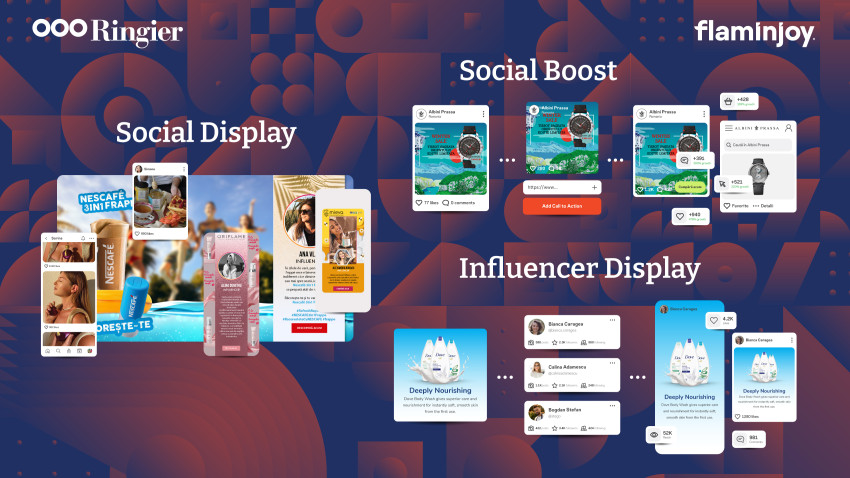 Ringier România își extinde portofoliul de servicii cu două noi produse care se adresează clienților din domeniul publicității, dezvoltate în parteneriat cu FlaminJoy: Influencer Display și Social Boost Display