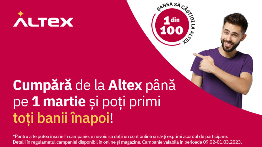 Să câștigi este mult mai simplu cu noua campanie Altex și Media Galaxy semnată DDB România