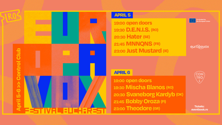 Începe Europavox Festival Bucharest: artiști din 7 țări concertează la Control Club, între 5-6 aprilie