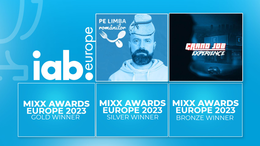 v8 a câștigat 4 trofee la Iab Mixx Europe Awards cu două campanii Kaufland: Grand Job Experience și Pe Limba Românilor